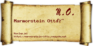 Marmorstein Ottó névjegykártya